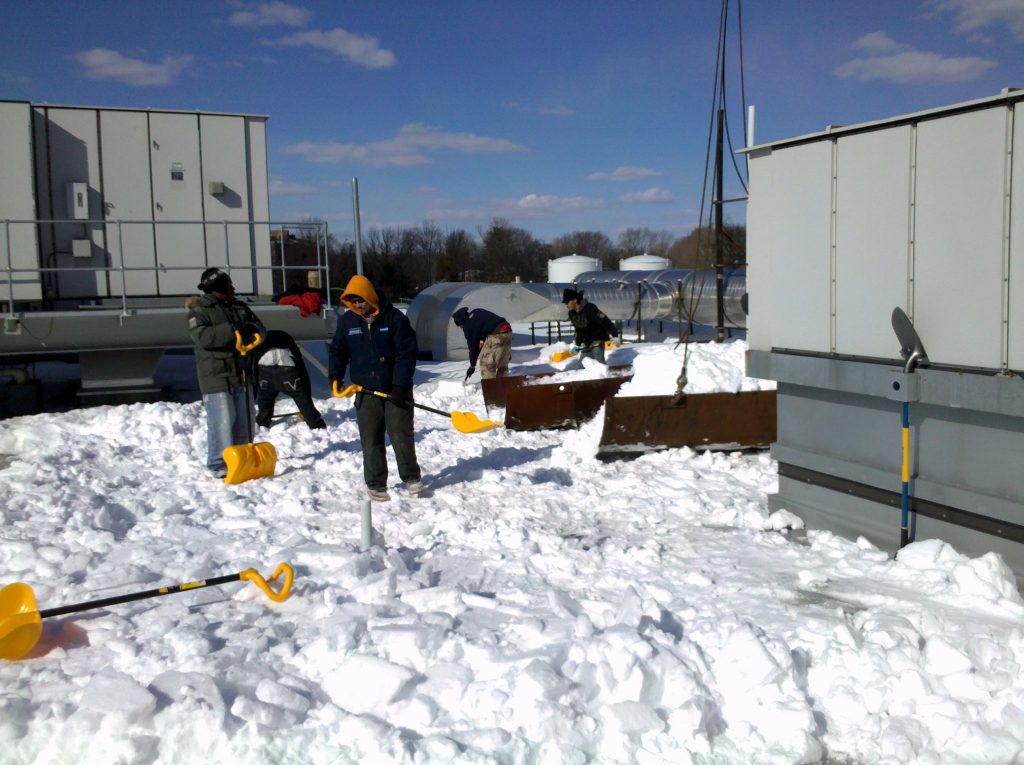 Chaffee Roofing Commercial Flat Roof Snow Removal